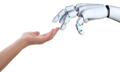 Human helps robot